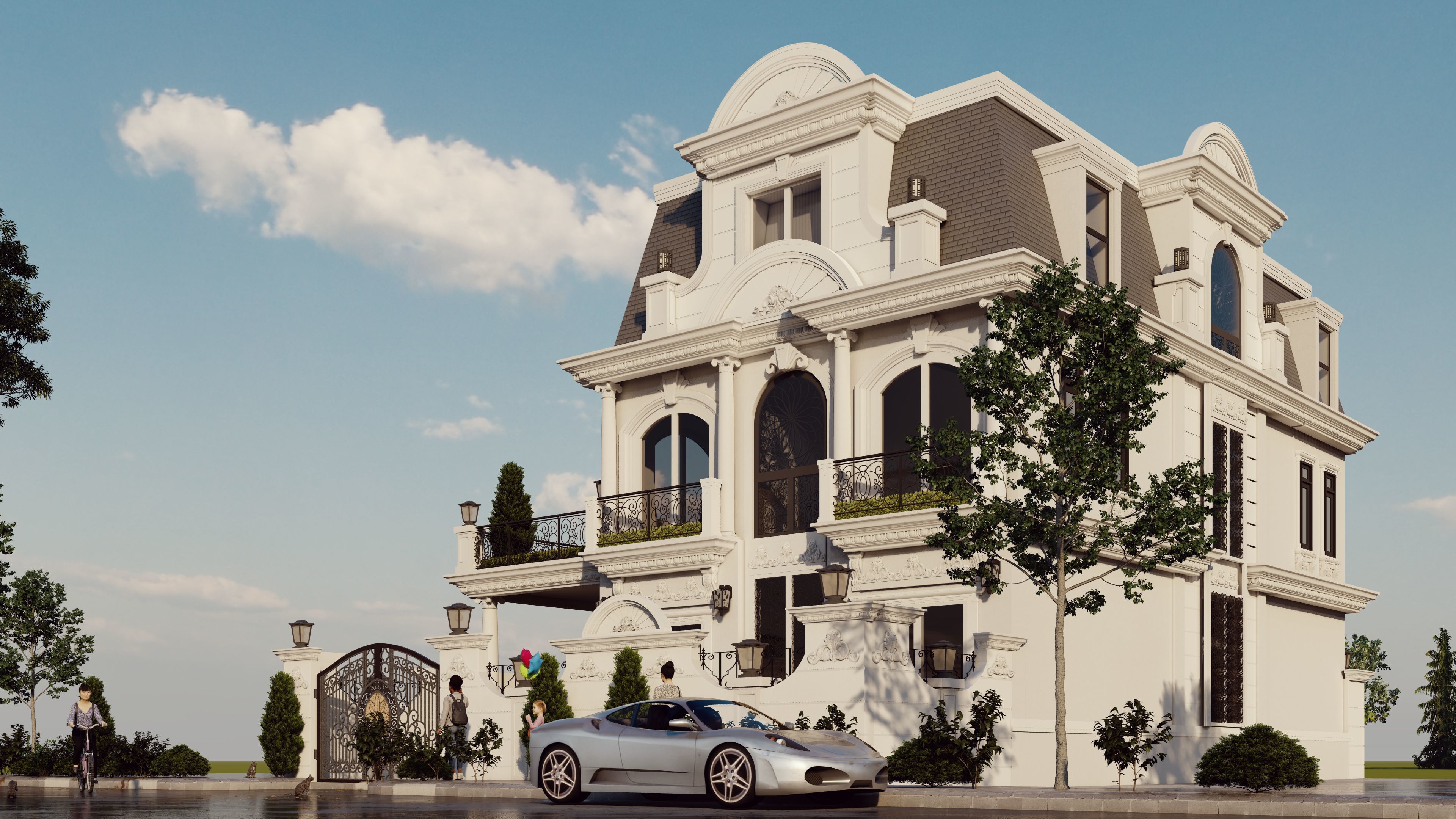 villa classic 3D model_5