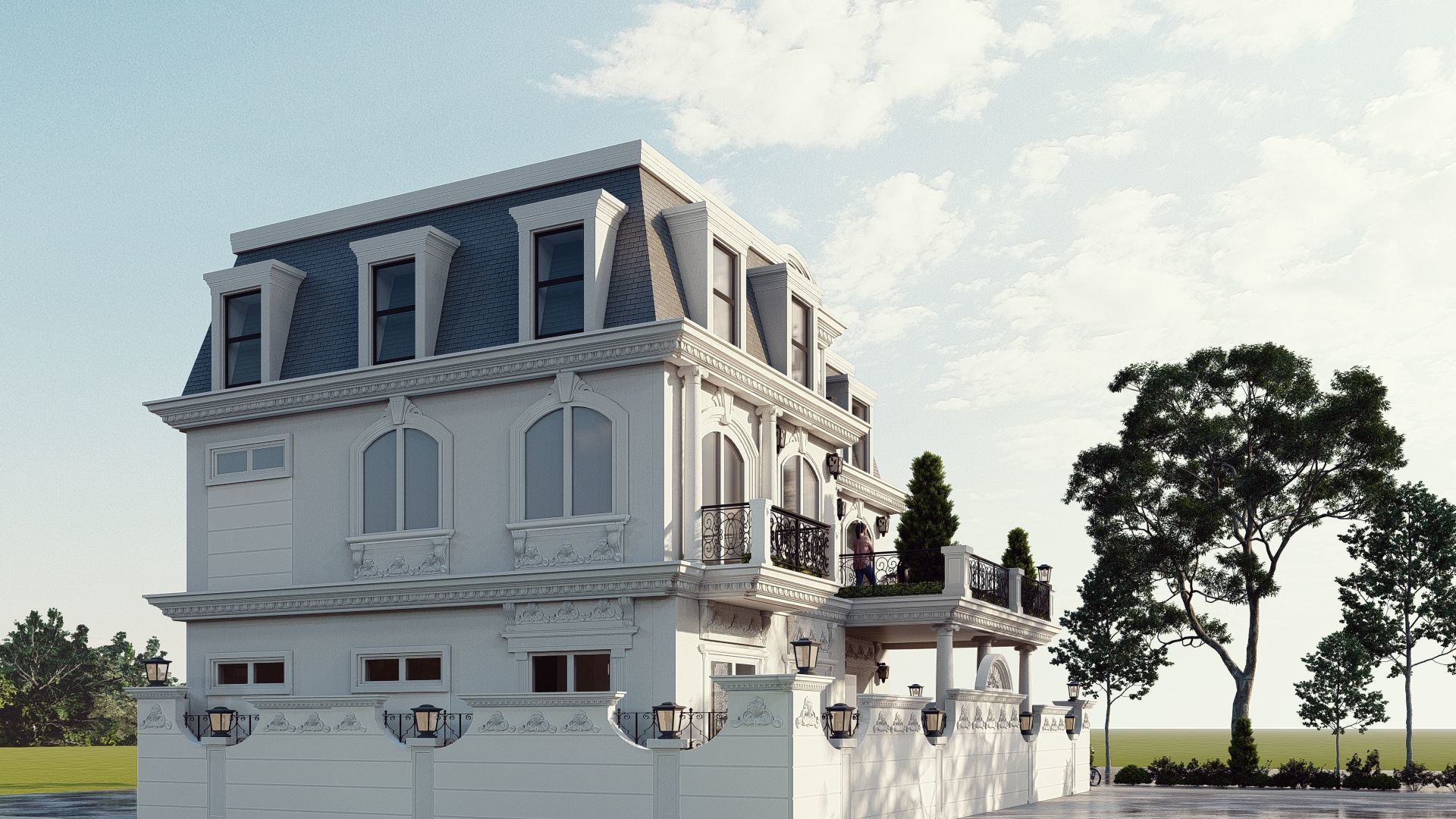 villa classic 3D model_7
