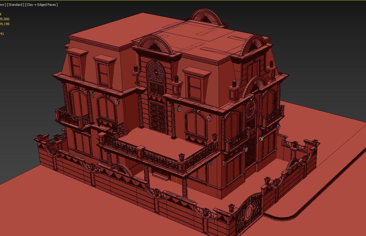 villa classic 3D model_23