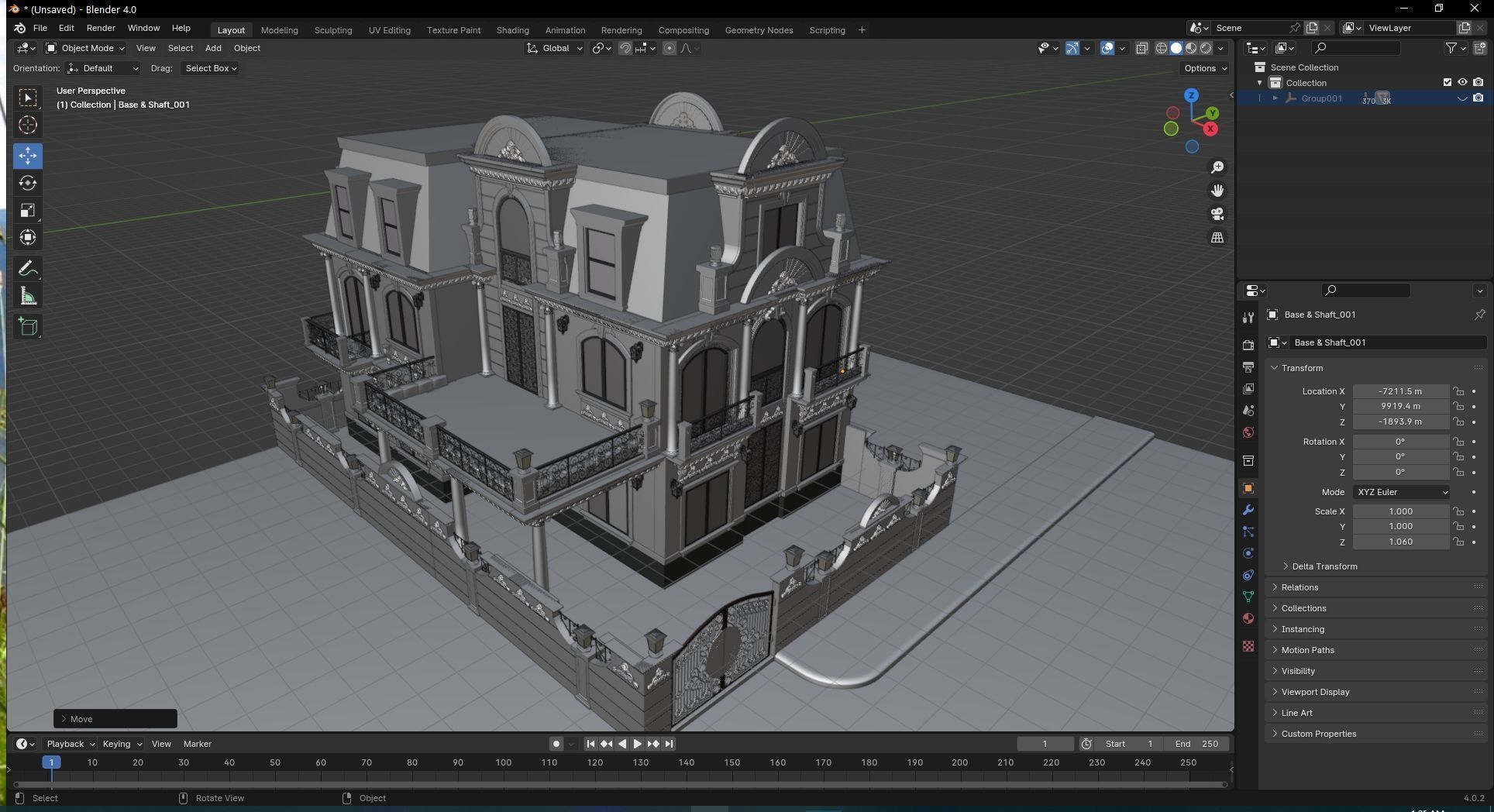 villa classic 3D model_32