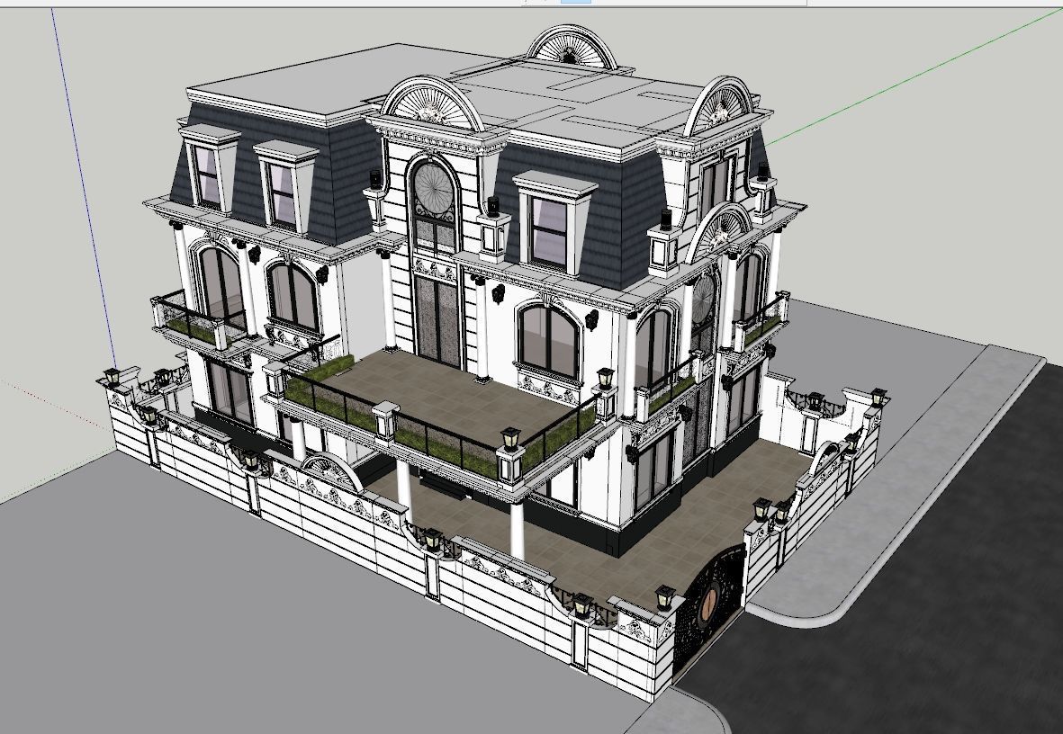 villa classic 3D model_12