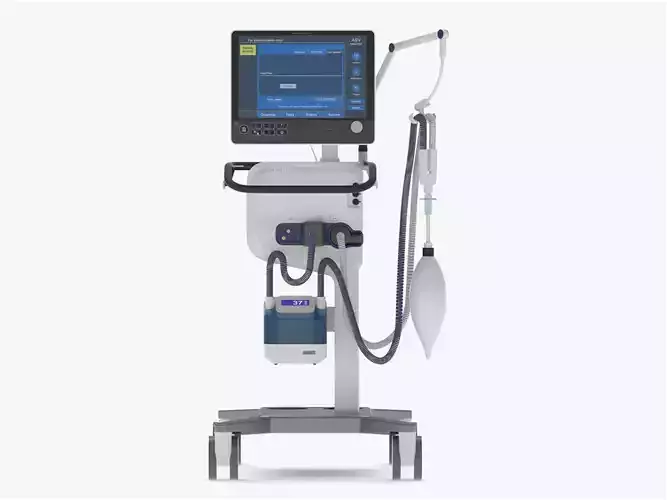 Medical ICU Ventilator 3D model