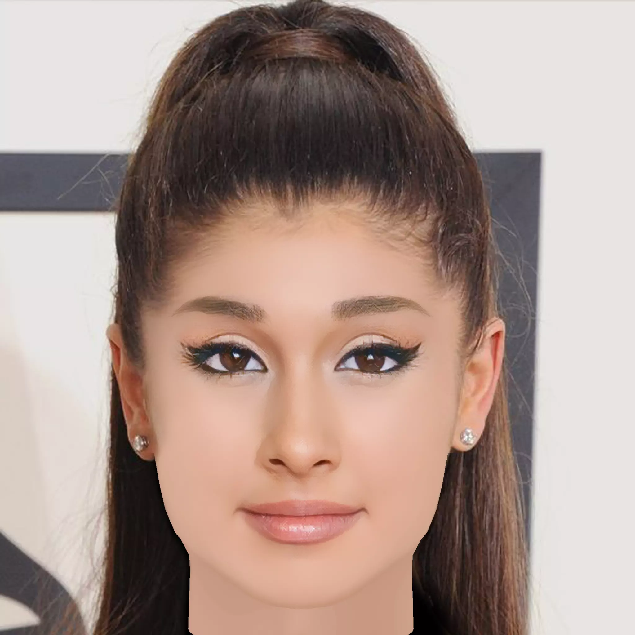 Ariana Grande Head - No Hair - Low poly head for game Low-poly 3D model