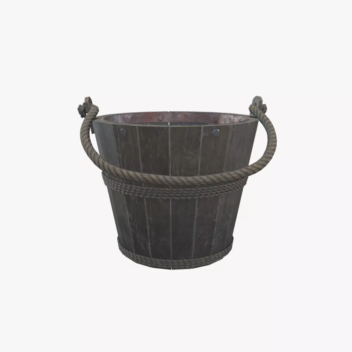 Medieval Bucket V03 Low-poly 3D model_0