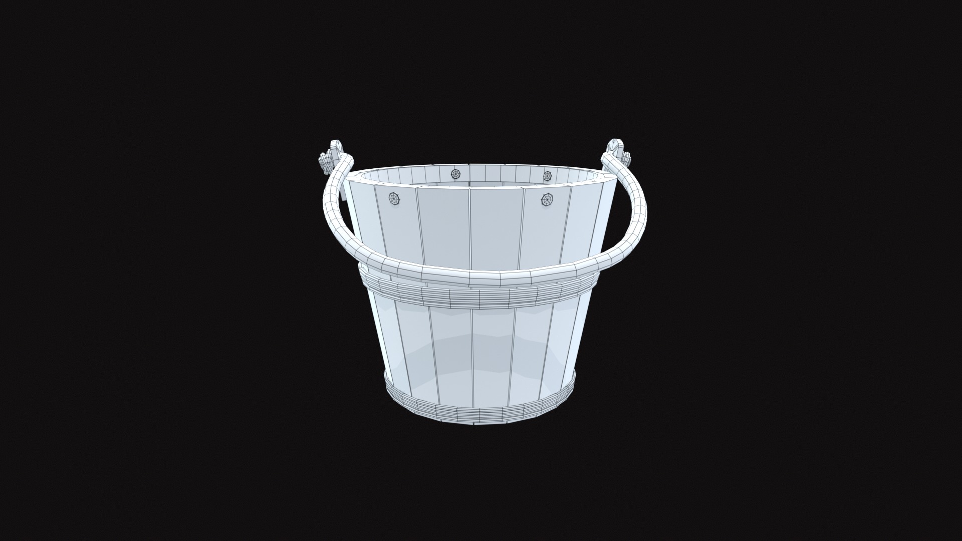 Medieval Bucket V03 Low-poly 3D model_10