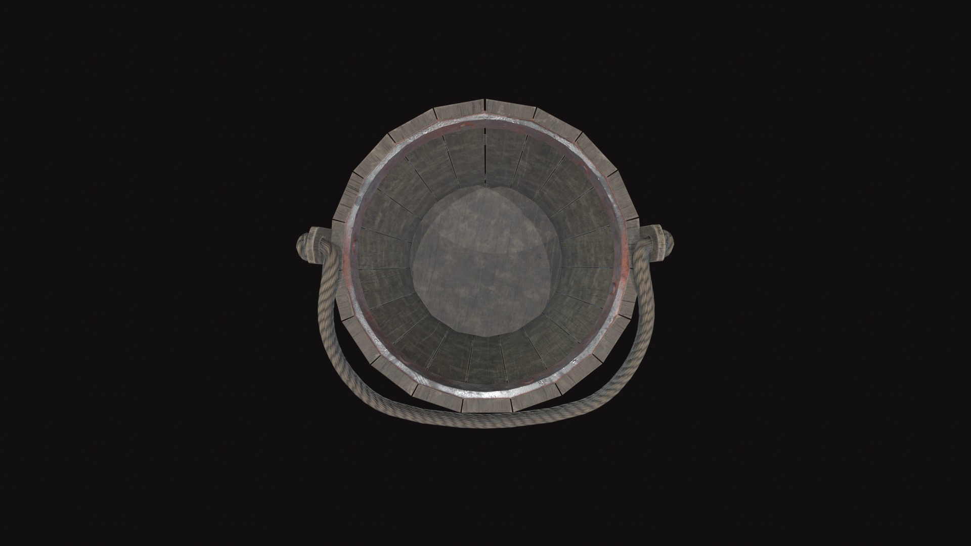 Medieval Bucket V03 Low-poly 3D model_8