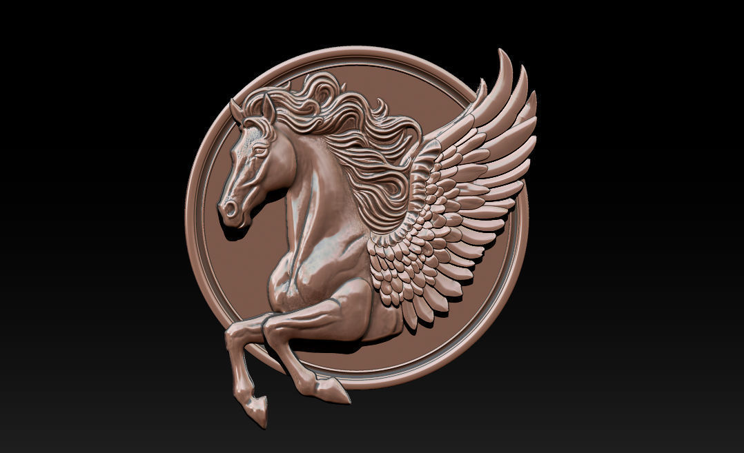Horse head relief model for cnc router and 3D printing 3D print model_2