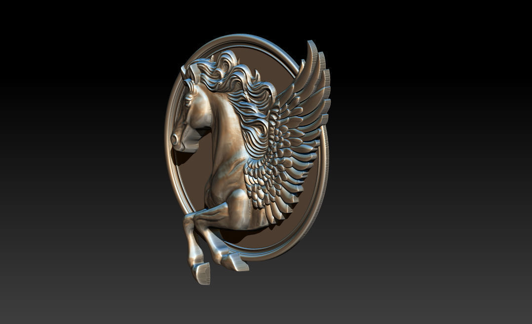 Horse head relief model for cnc router and 3D printing 3D print model_6