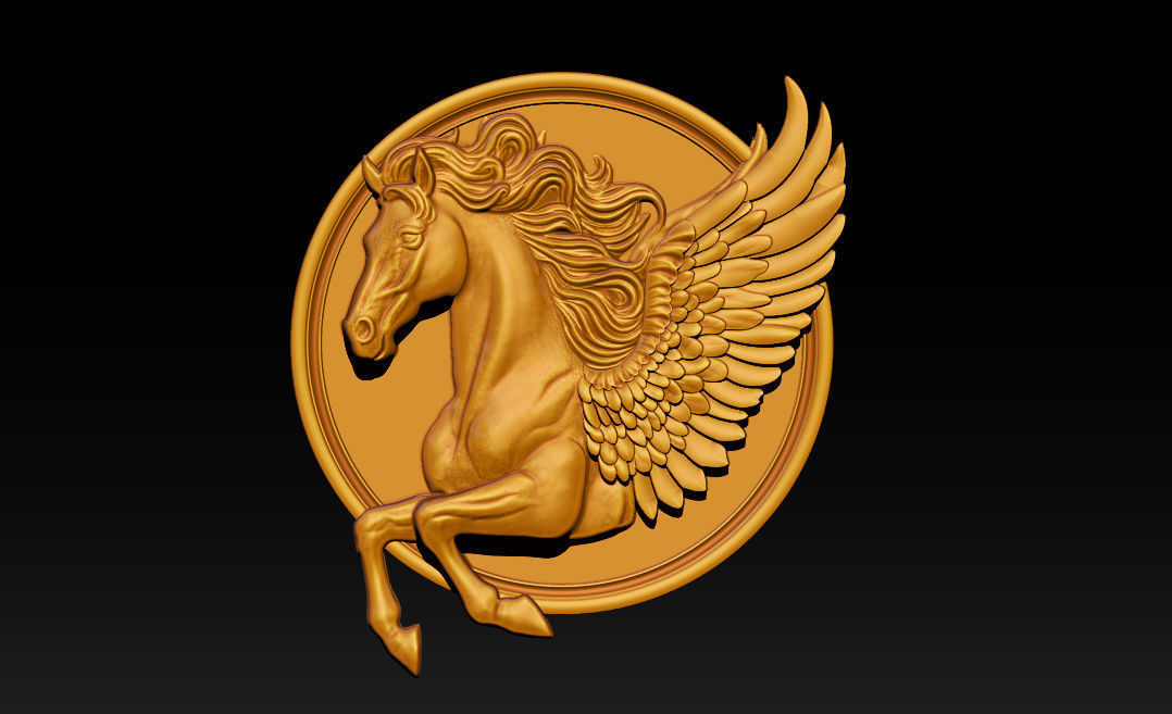 Horse head relief model for cnc router and 3D printing 3D print model_14