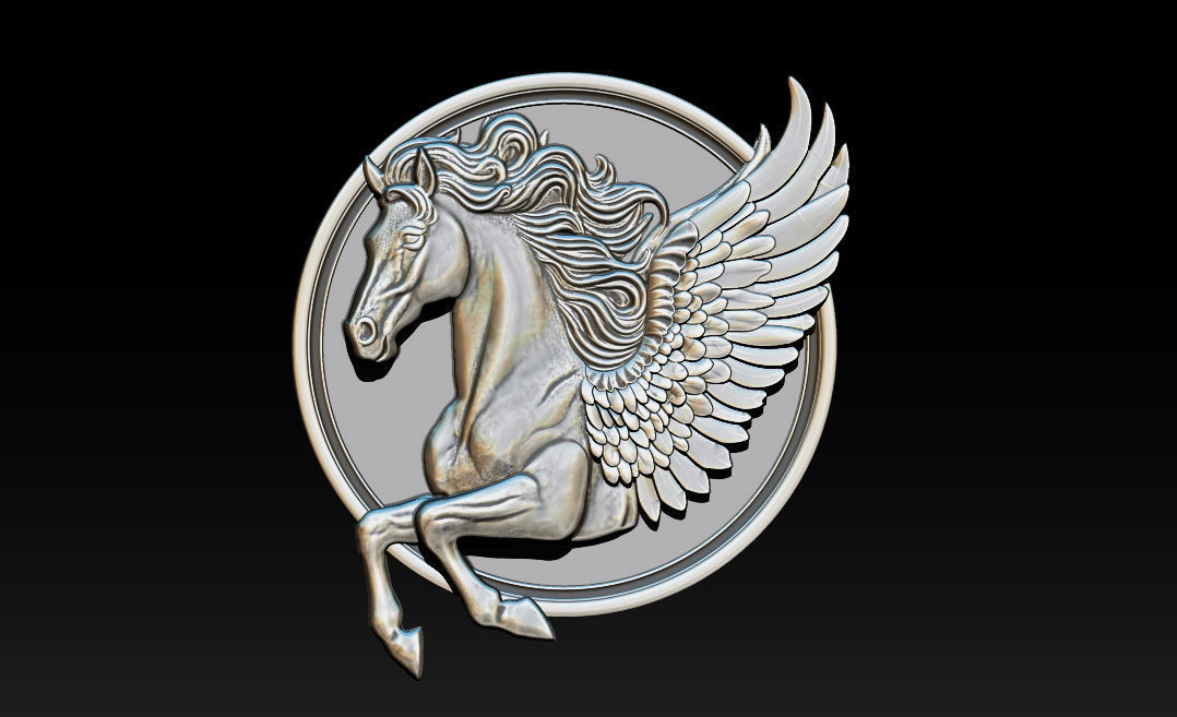 Horse head relief model for cnc router and 3D printing 3D print model_12