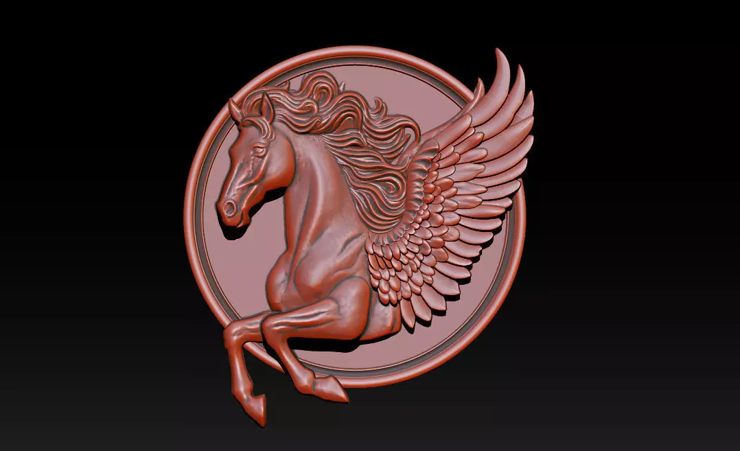 Horse head relief model for cnc router and 3D printing 3D print model_0