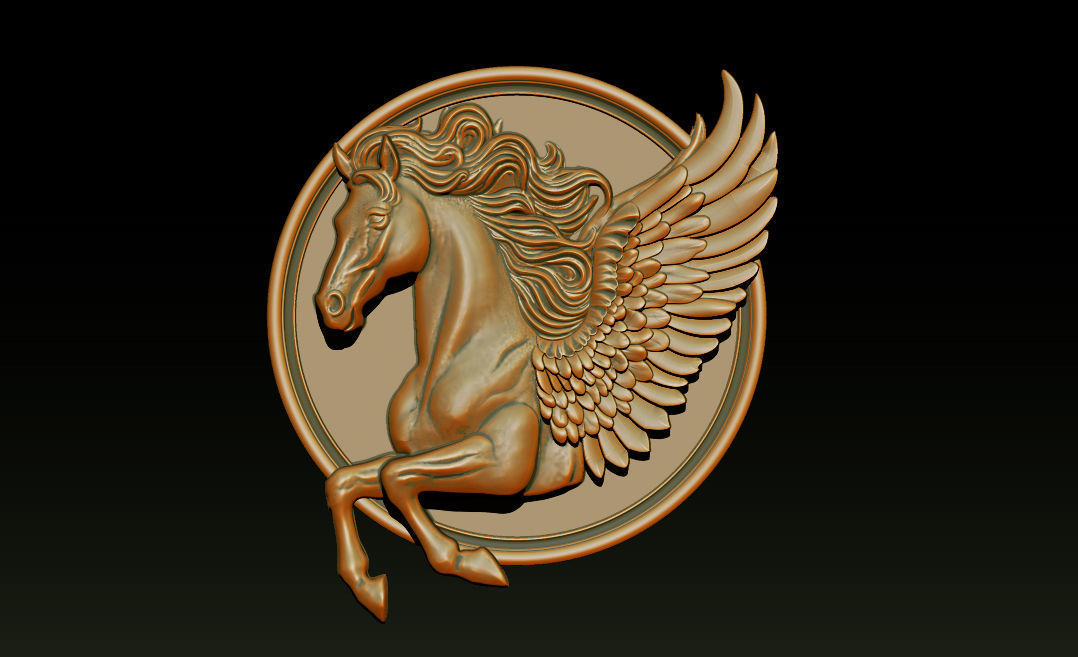 Horse head relief model for cnc router and 3D printing 3D print model_1