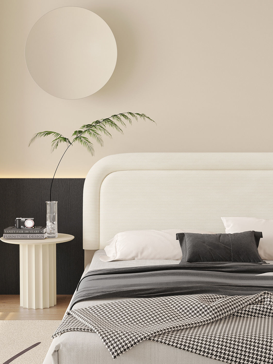 Comfortable bedroom interior scene 3D model_2