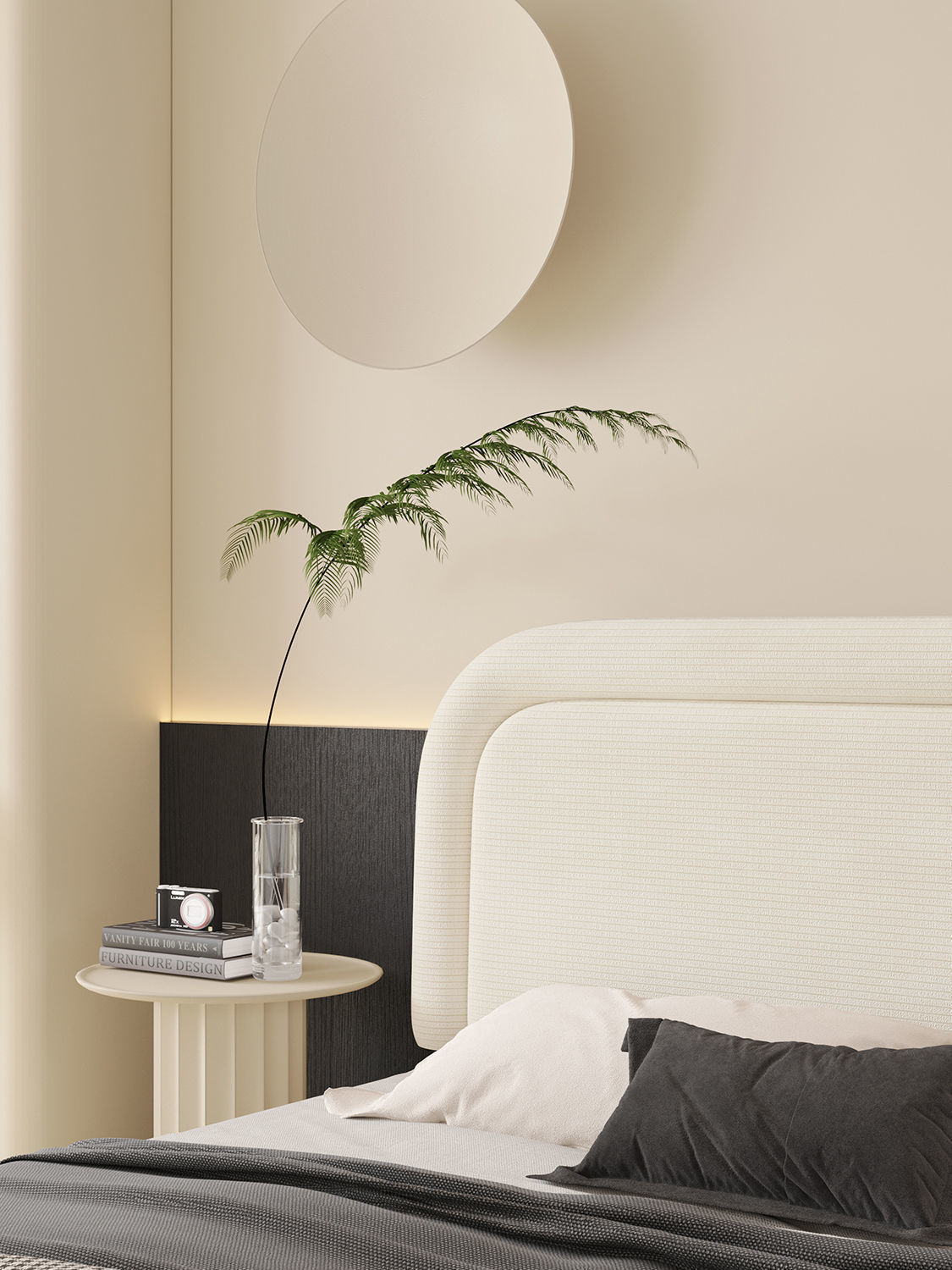 Comfortable bedroom interior scene 3D model_5