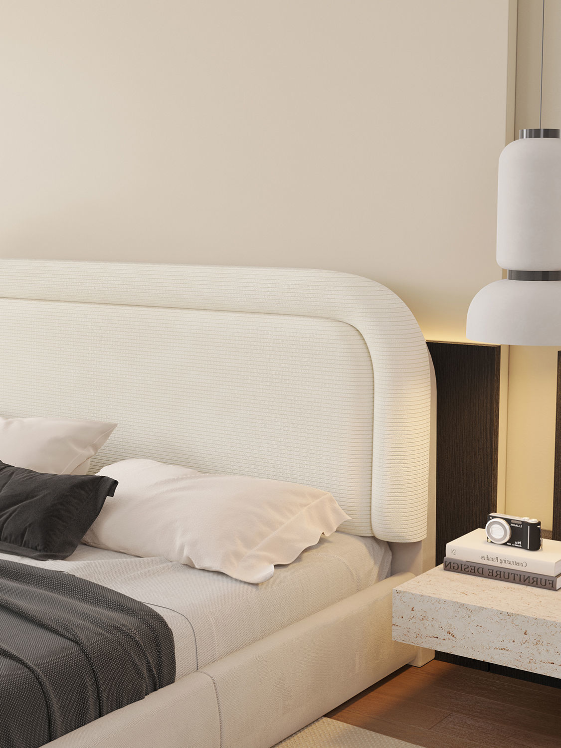 Comfortable bedroom interior scene 3D model_3