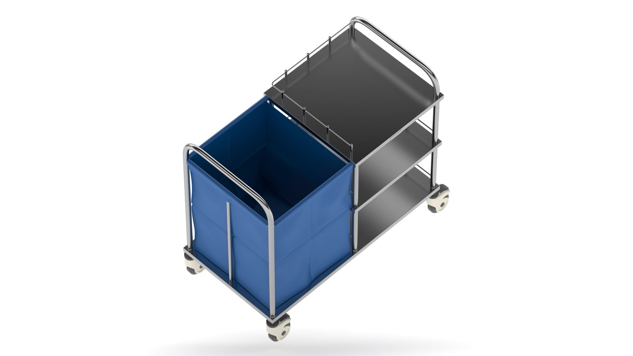 Medical Linen Trolley 3D model_10