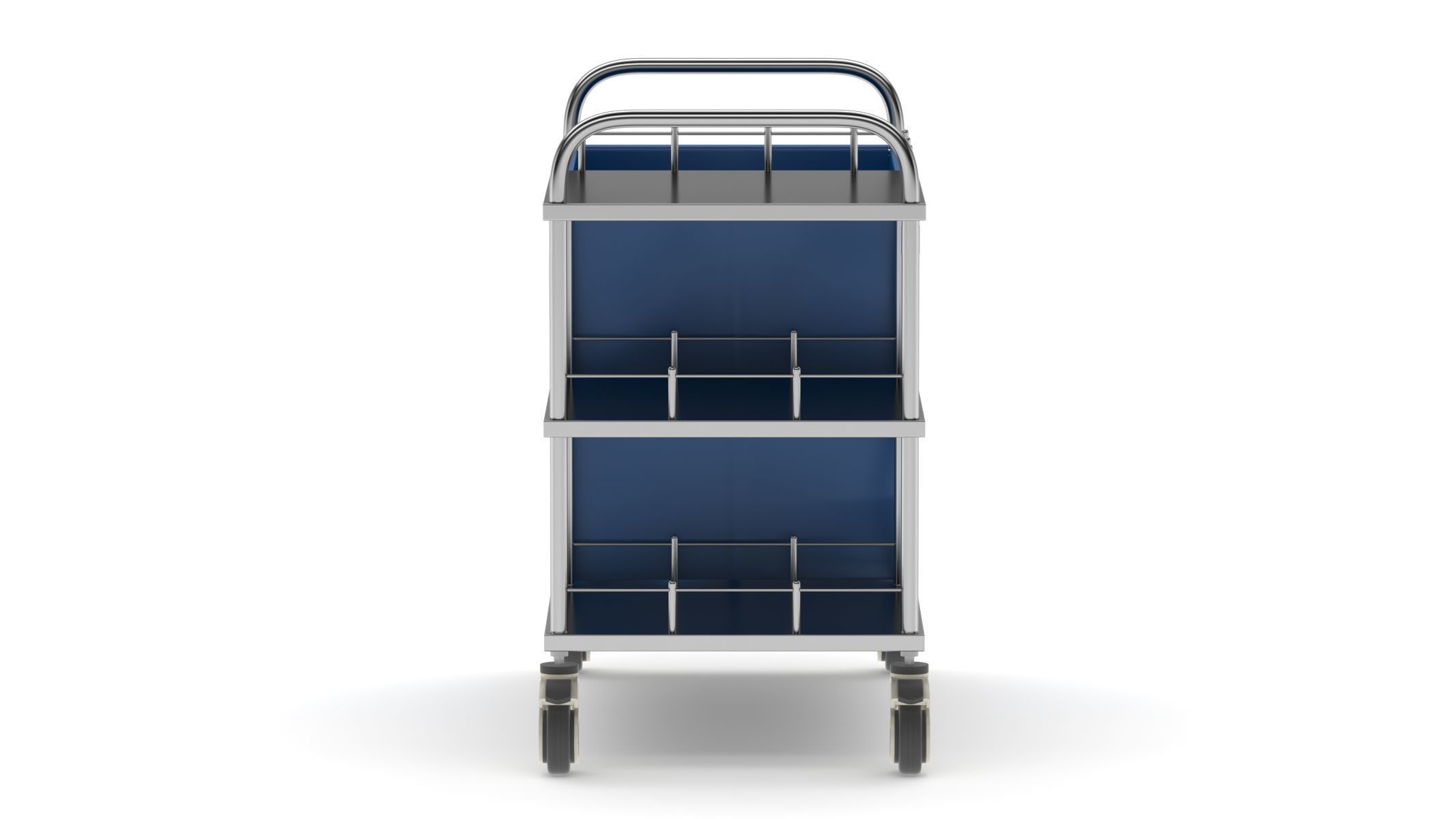 Medical Linen Trolley 3D model_3