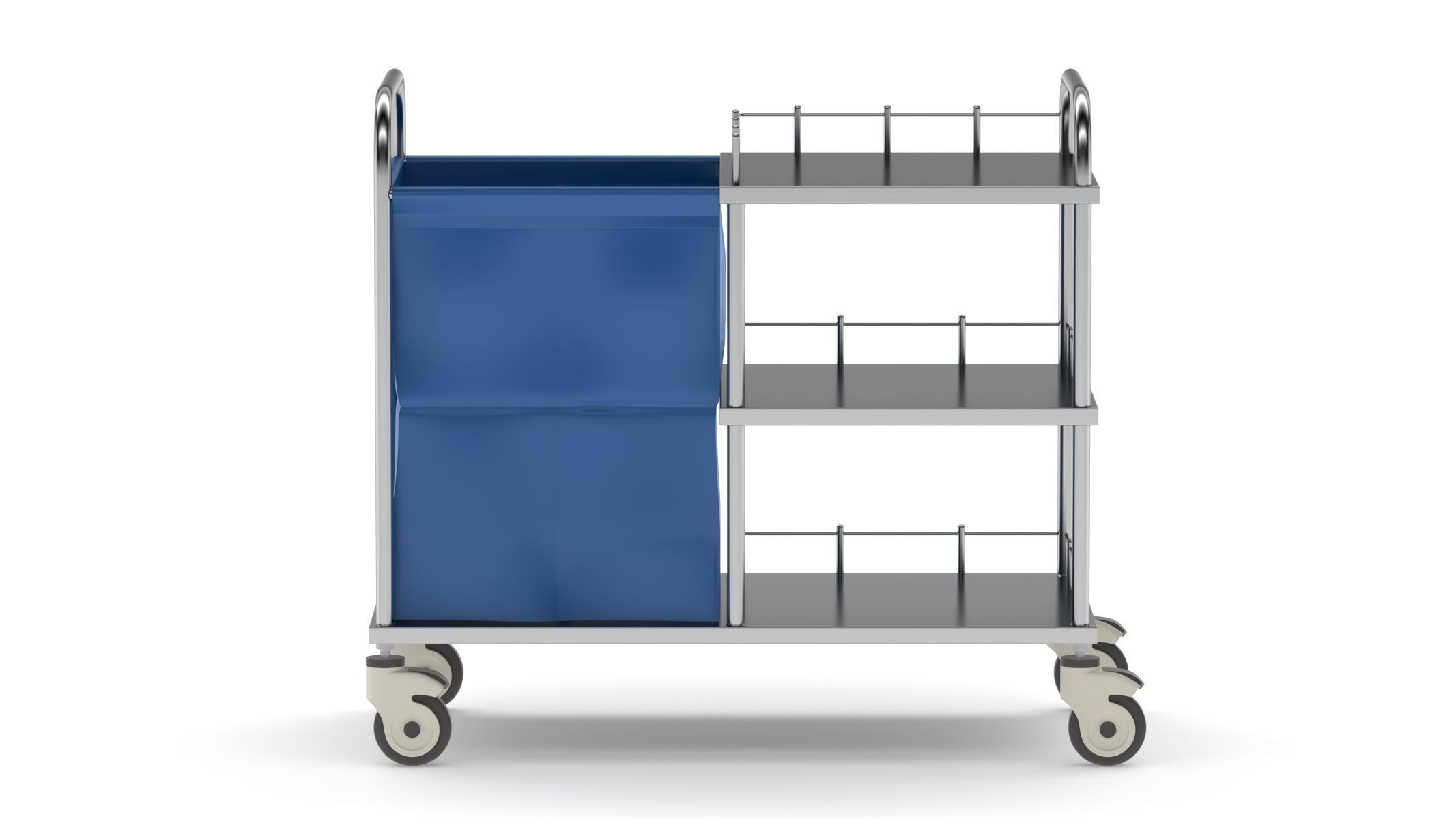 Medical Linen Trolley 3D model_6
