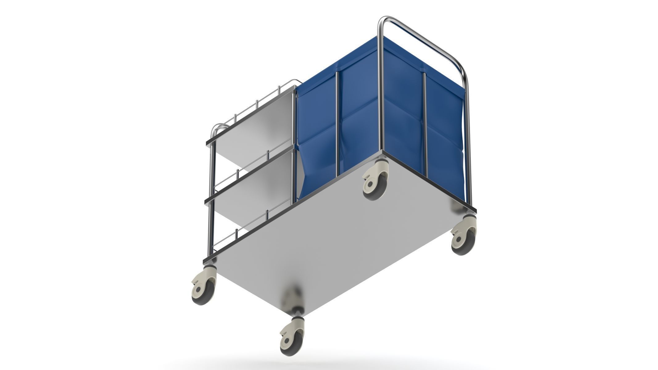 Medical Linen Trolley 3D model_9