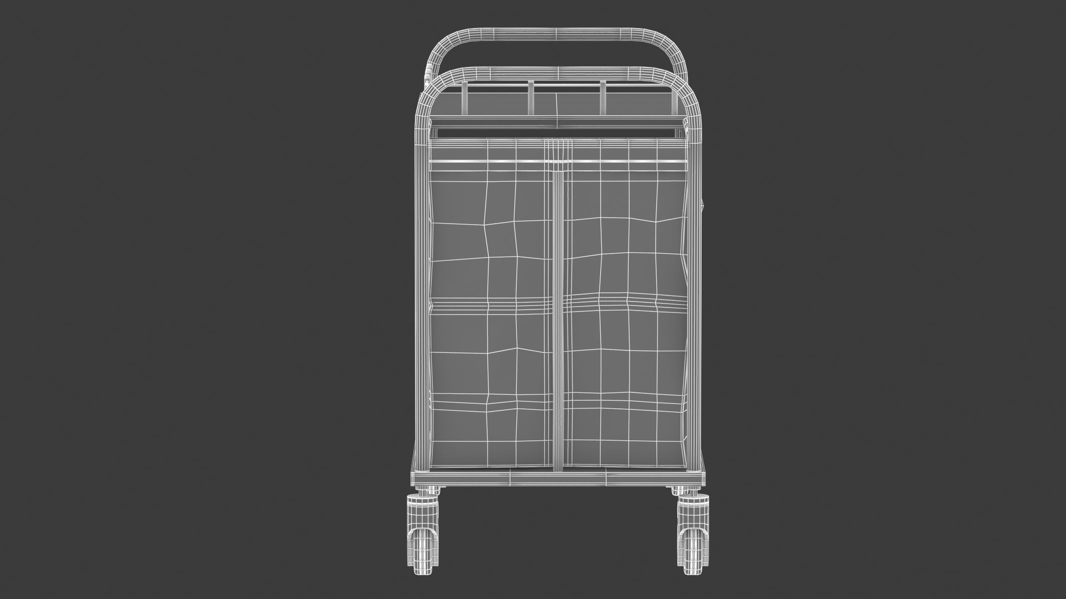 Medical Linen Trolley 3D model_13
