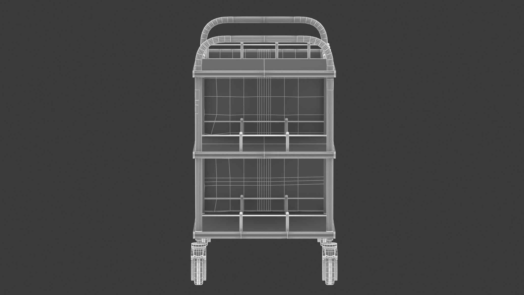 Medical Linen Trolley 3D model_16