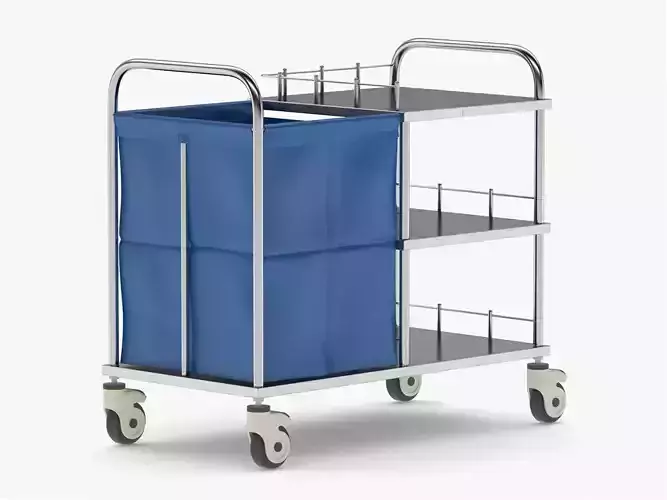 Medical Linen Trolley 3D model