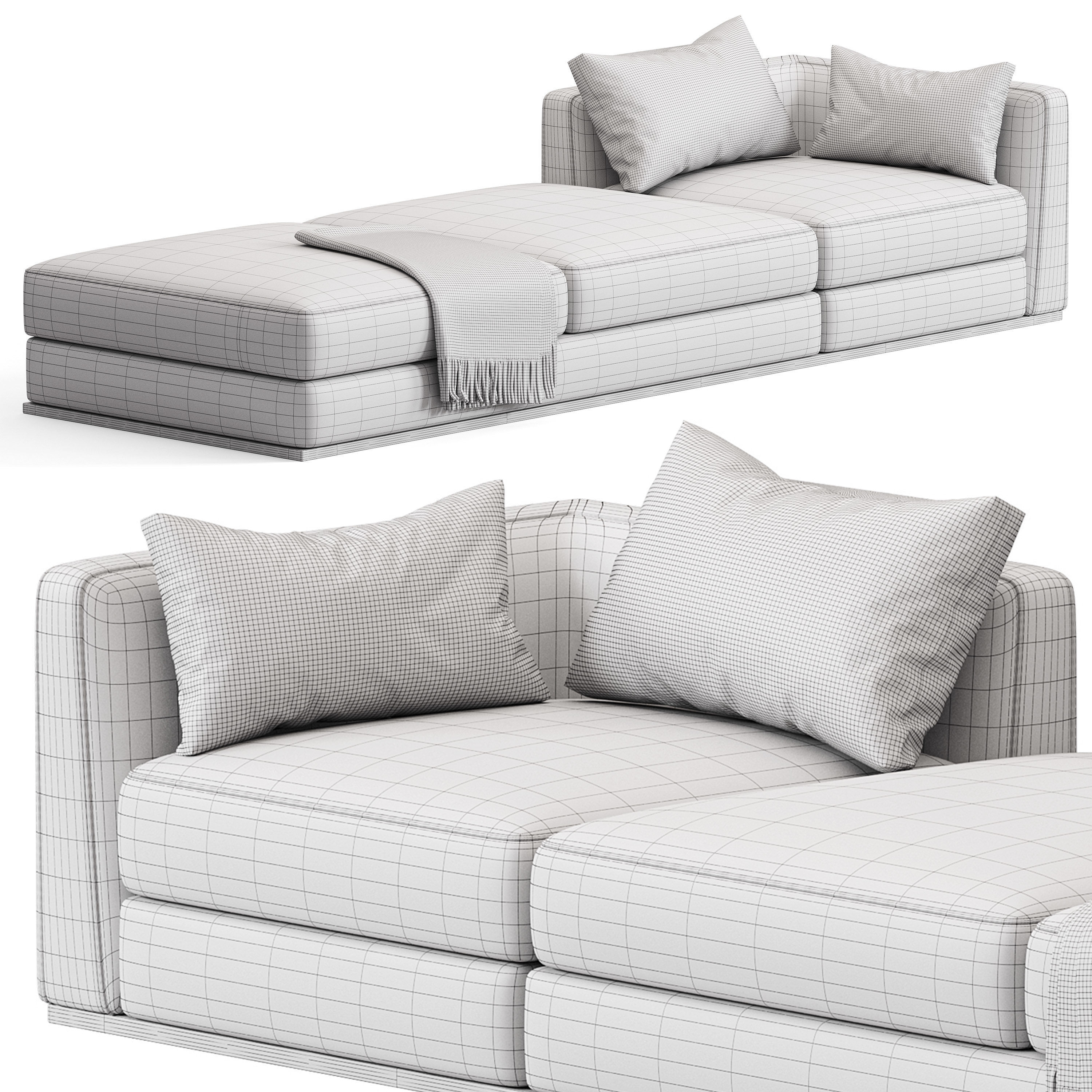 B B ITALIA Richard Sofa 3D model_1