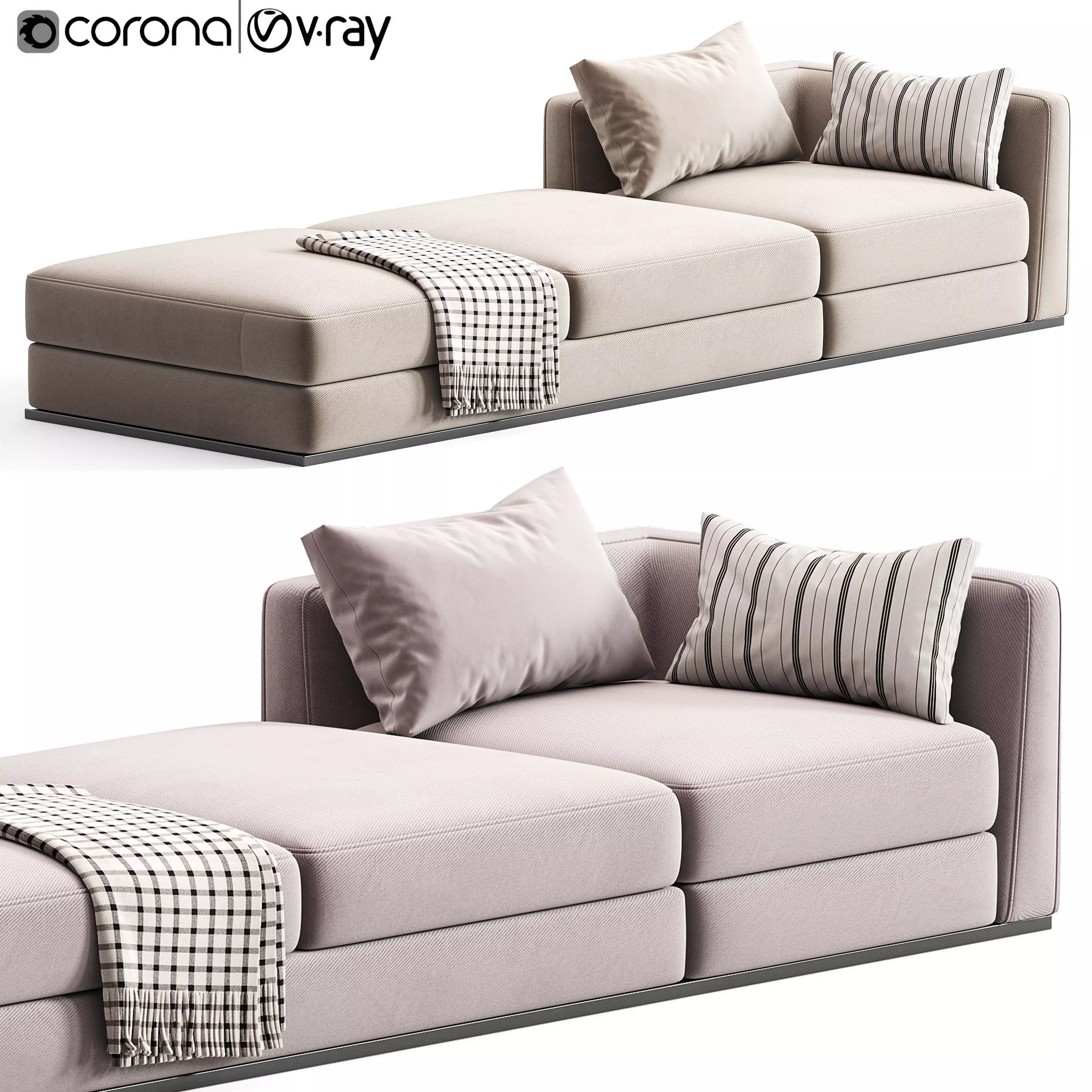 B B ITALIA Richard Sofa 3D model_0