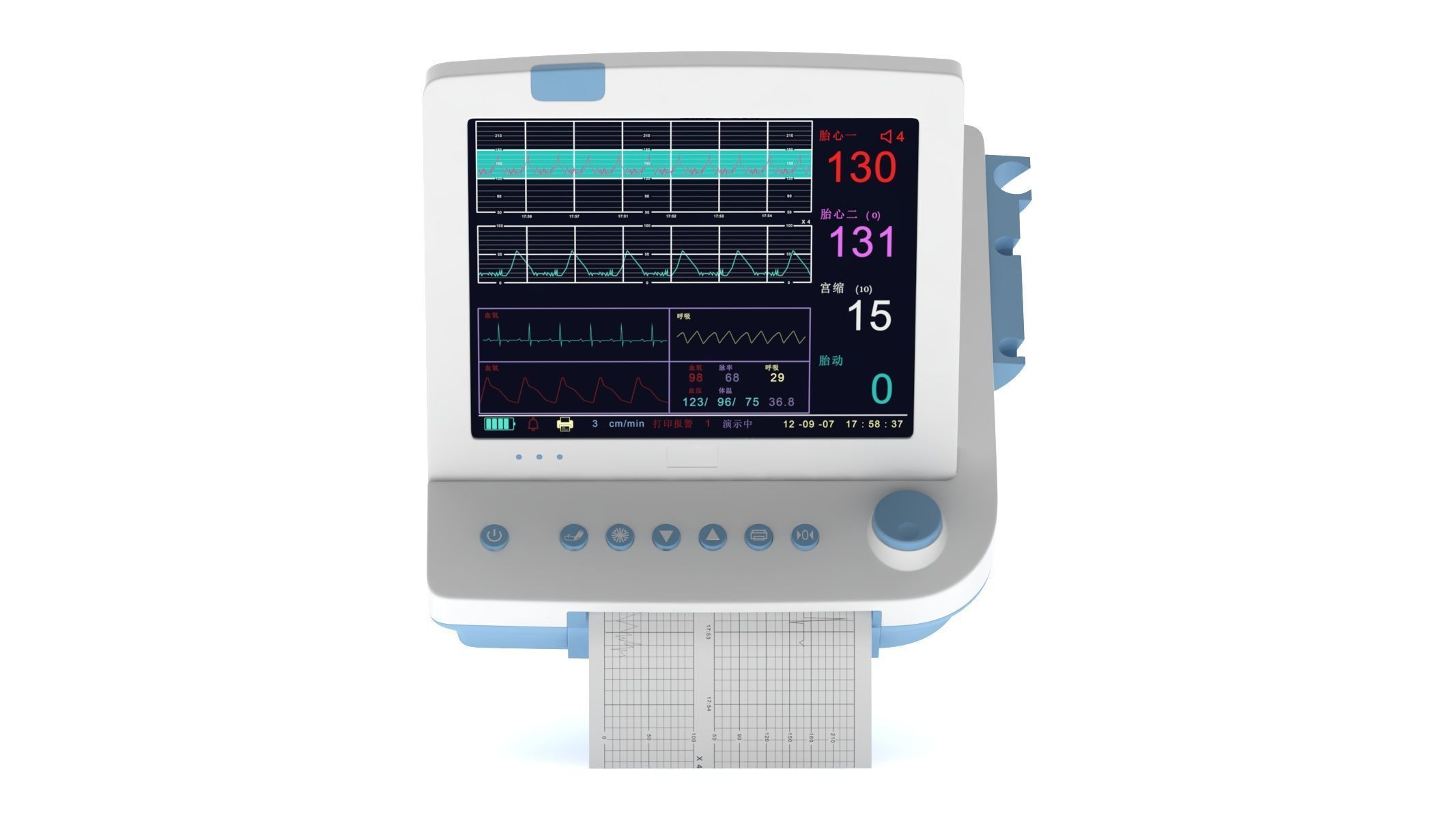 Medical Maternal Monitor 3D model_9