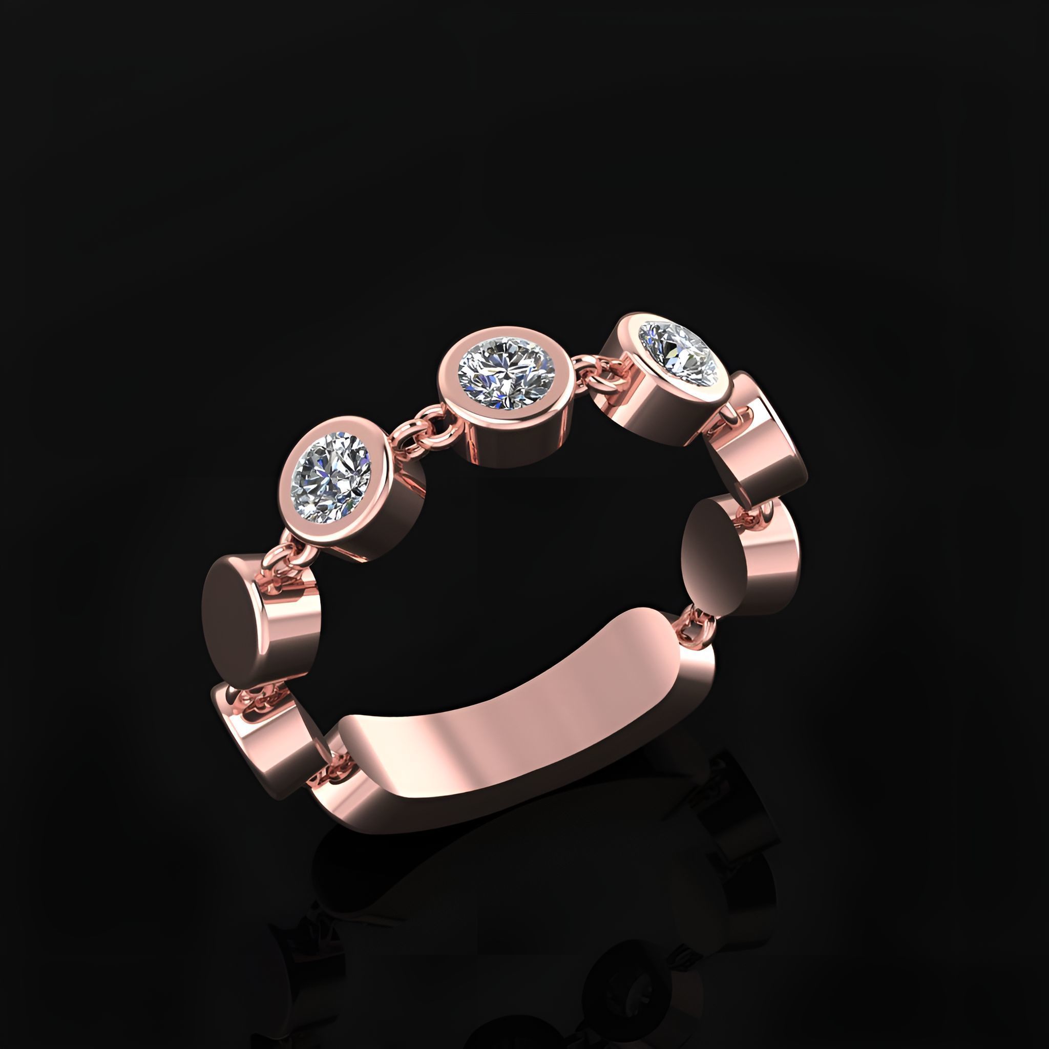 Woman Ring 48 3D print model_2