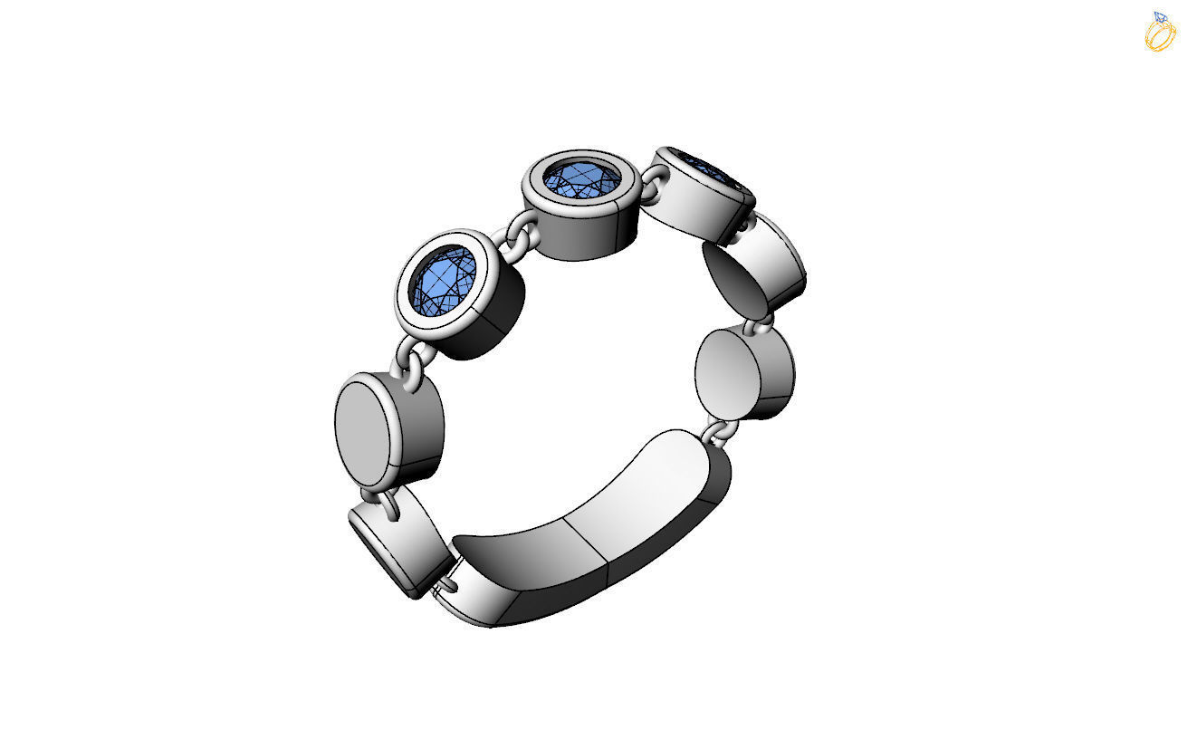 Woman Ring 48 3D print model_13