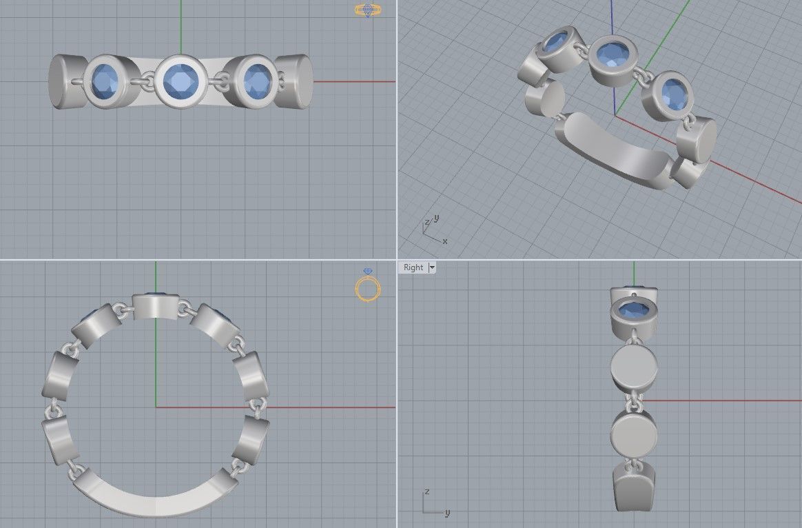 Woman Ring 48 3D print model_5