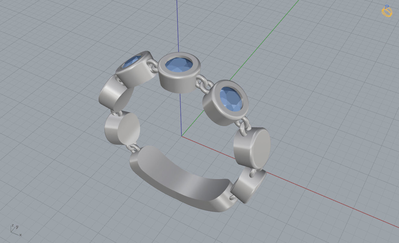 Woman Ring 48 3D print model_9