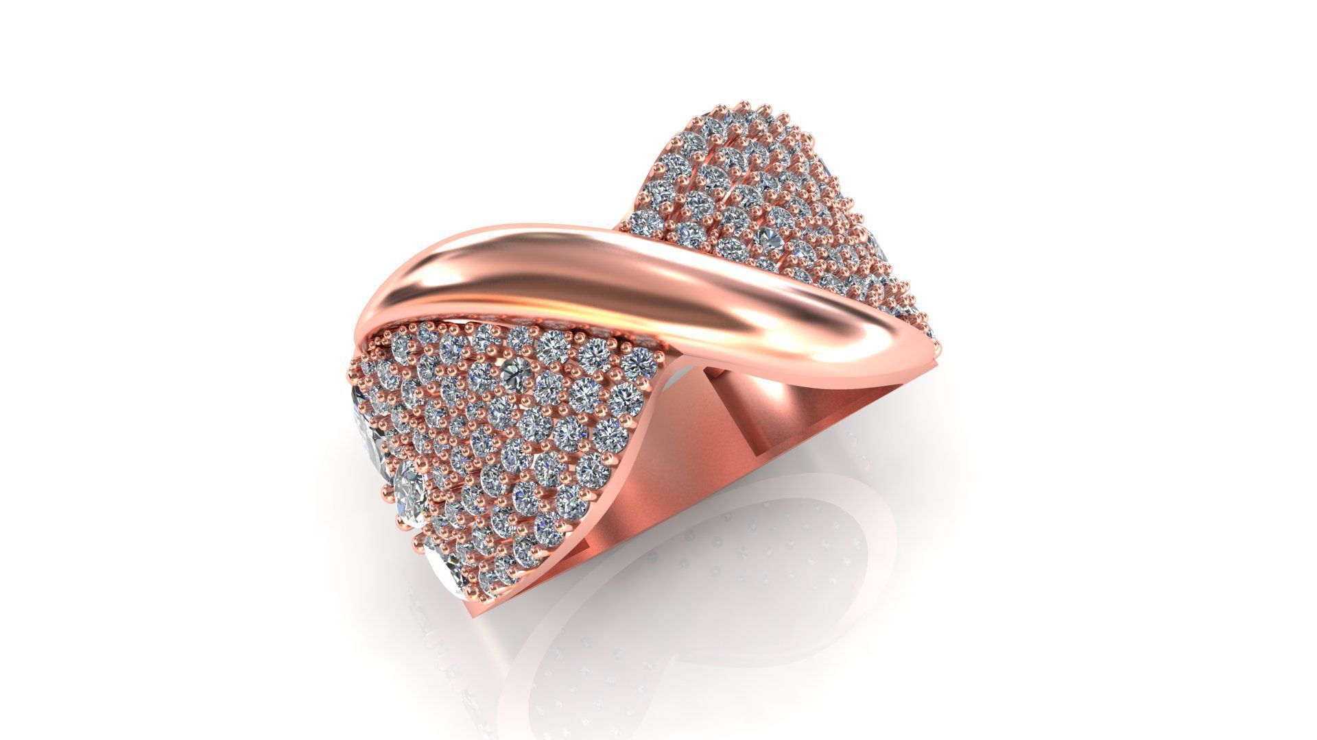 Butterfly ring 3D print model_14