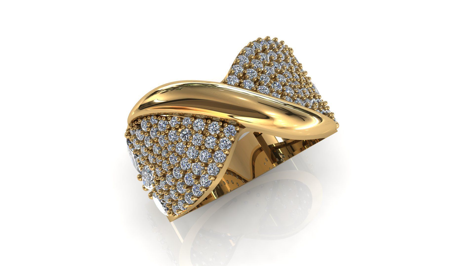 Butterfly ring 3D print model_12