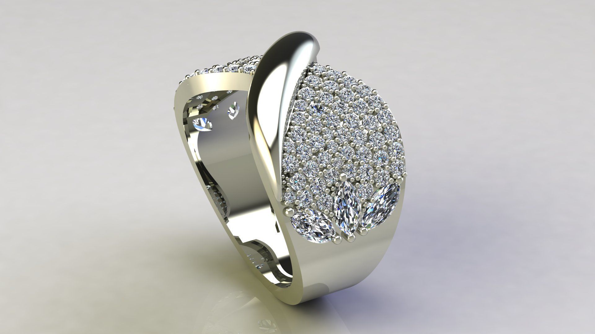 Butterfly ring 3D print model_18