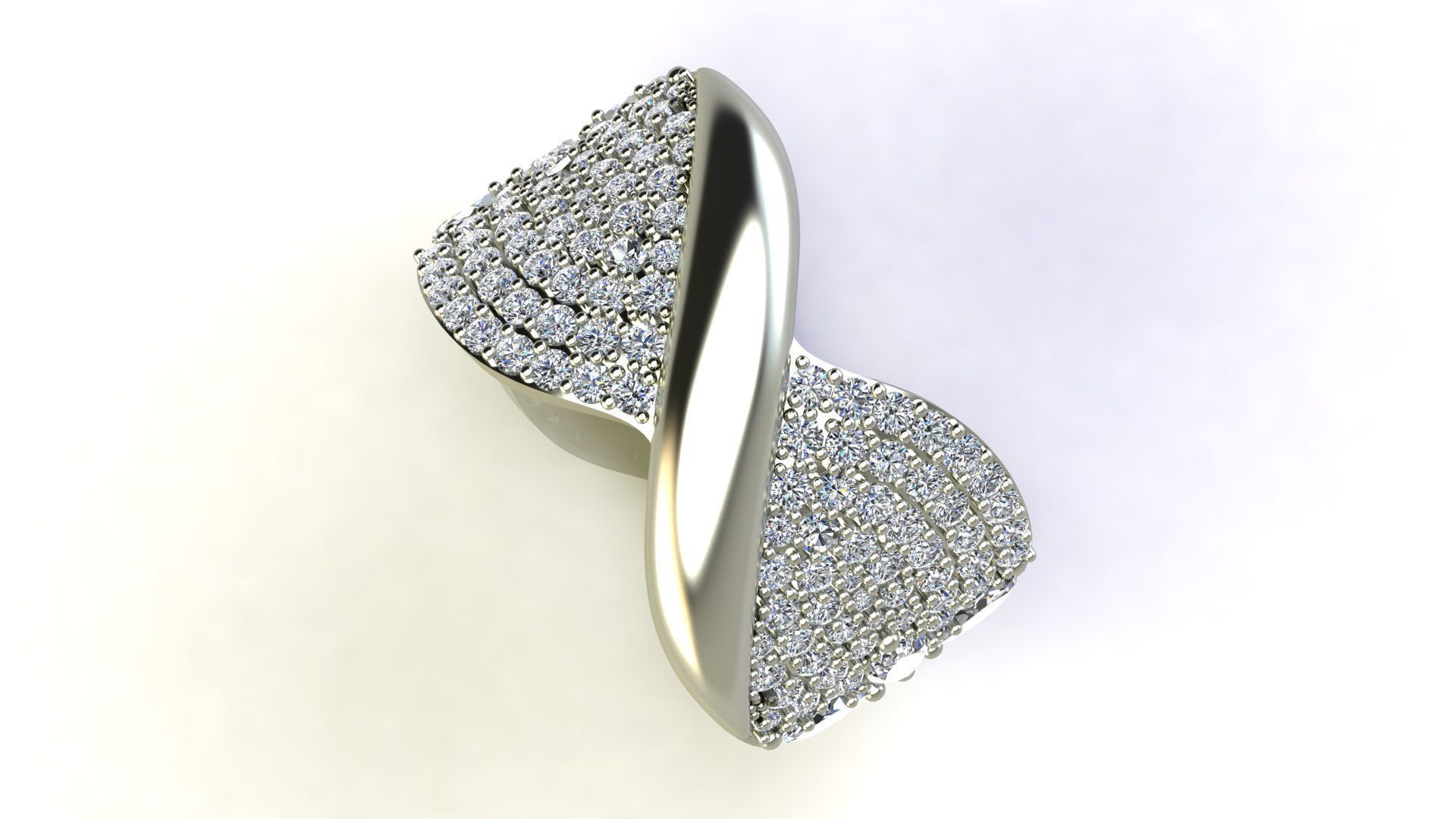 Butterfly ring 3D print model_7