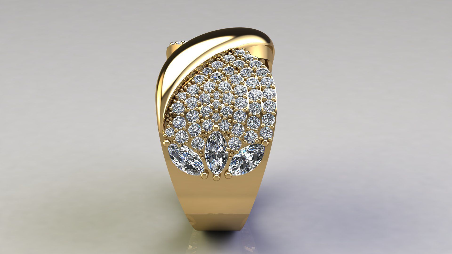 Butterfly ring 3D print model_1