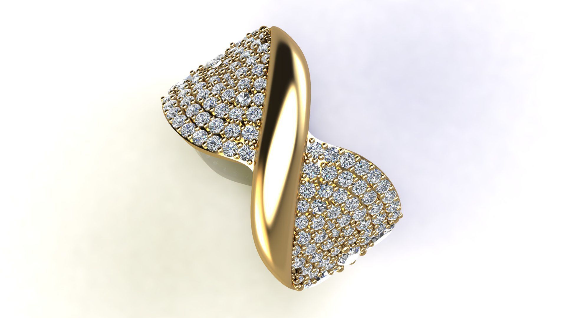 Butterfly ring 3D print model_5