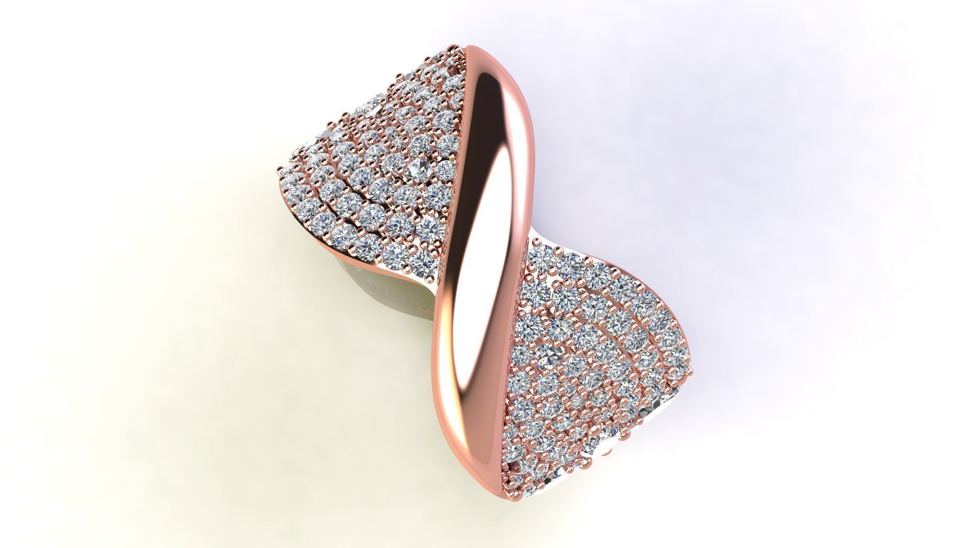 Butterfly ring 3D print model_6