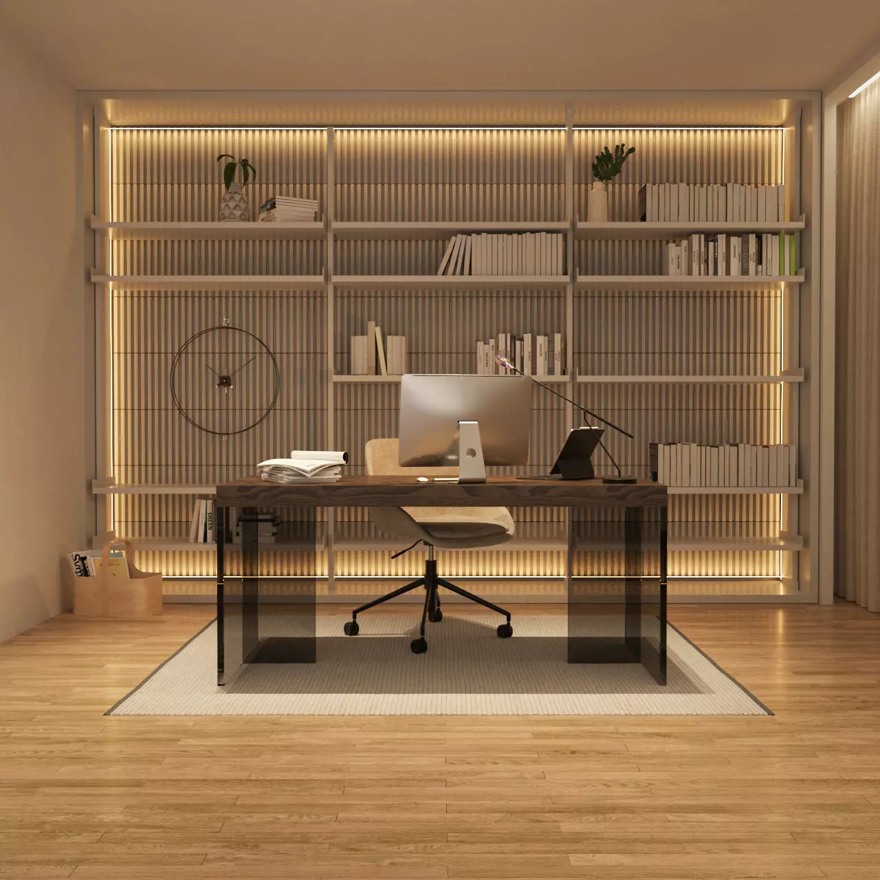 Home office - Minimal interior Design of room 3D model