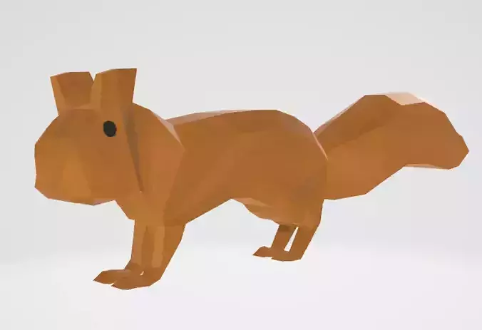 Squirrel Low-poly 3D model