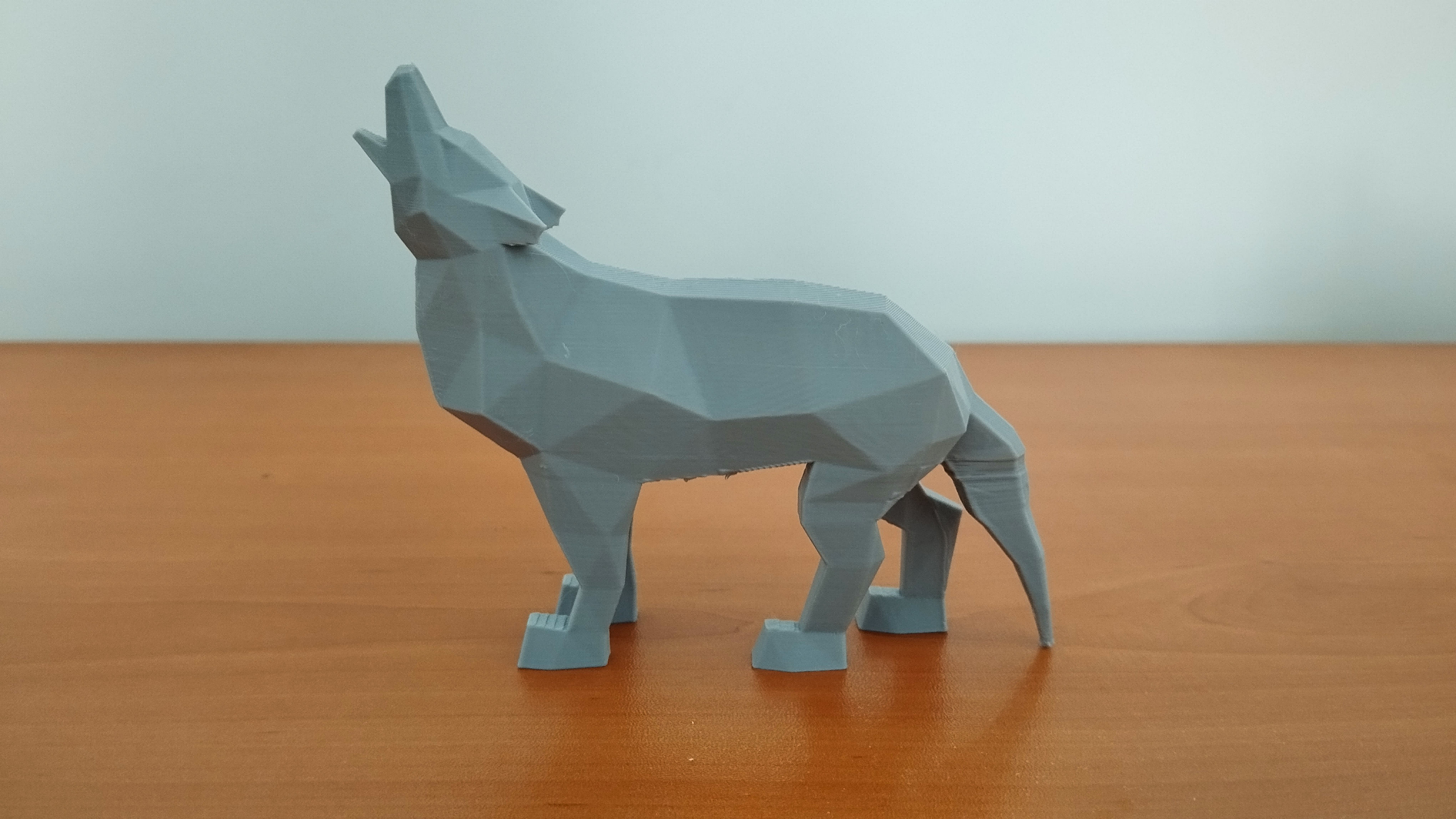 Low Poly Wolf 3D print model_4