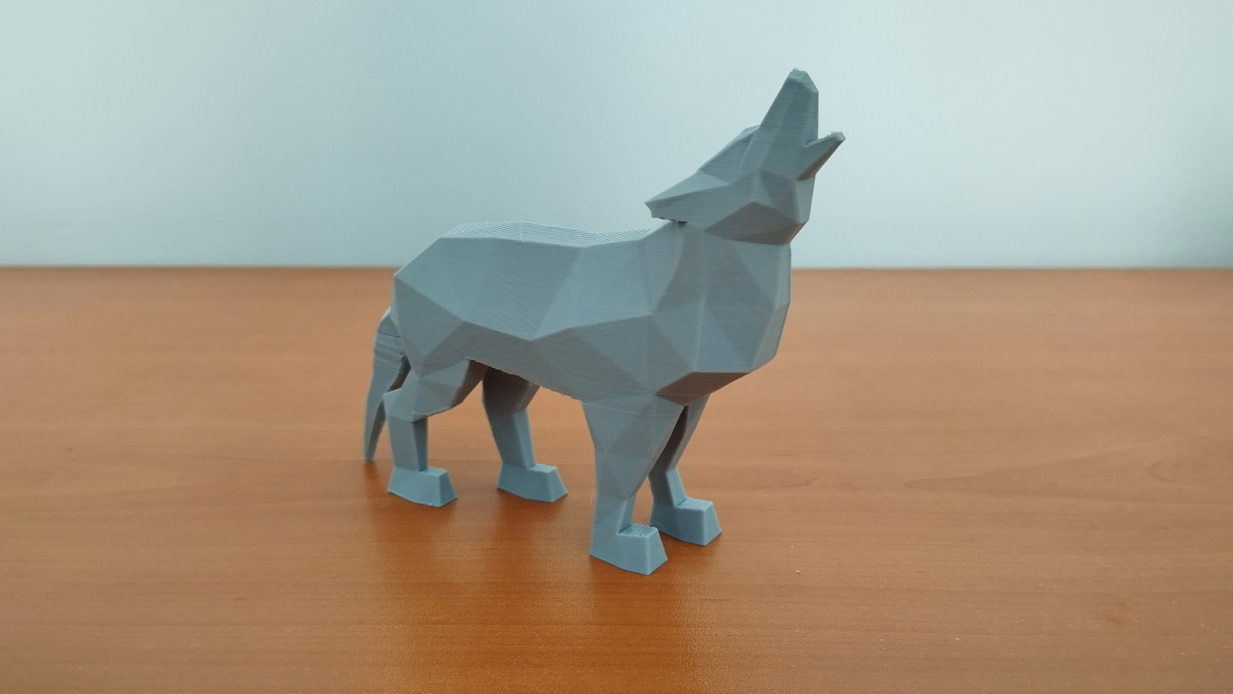 Low Poly Wolf 3D print model_3