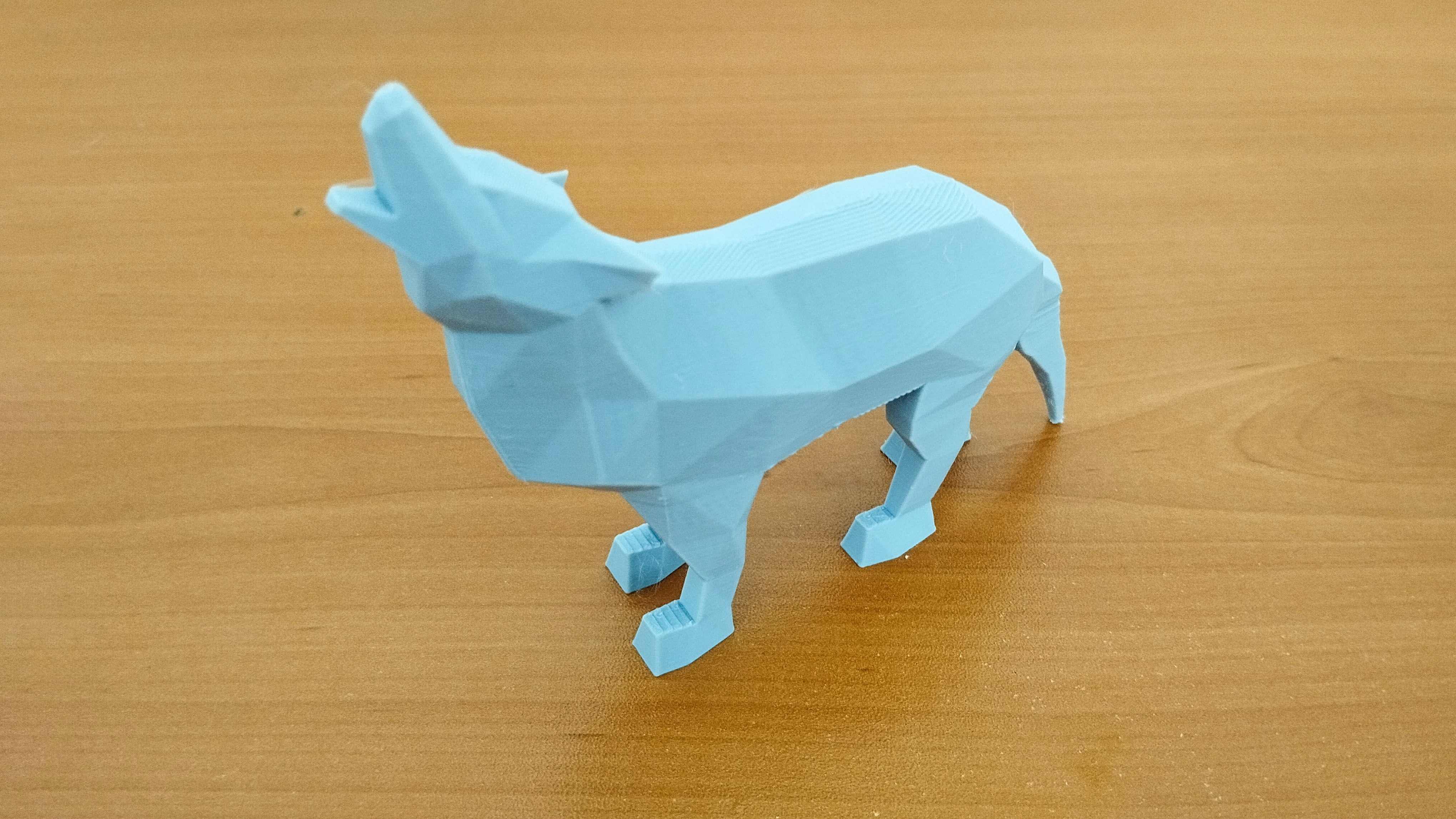 Low Poly Wolf 3D print model_6