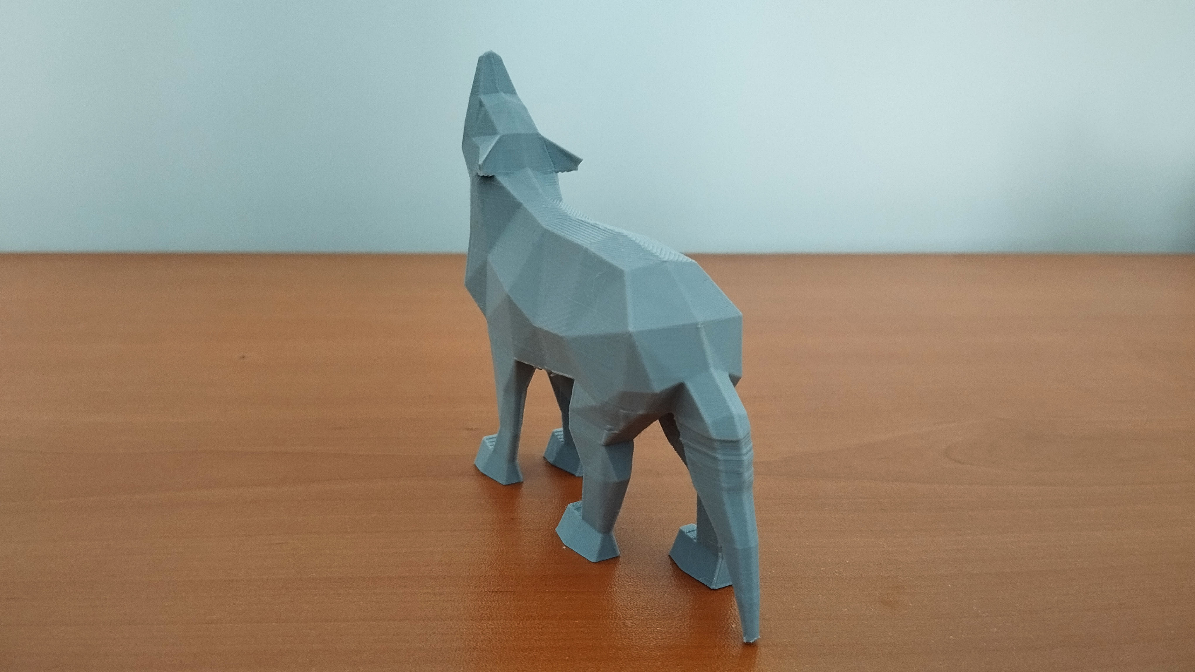 Low Poly Wolf 3D print model_5