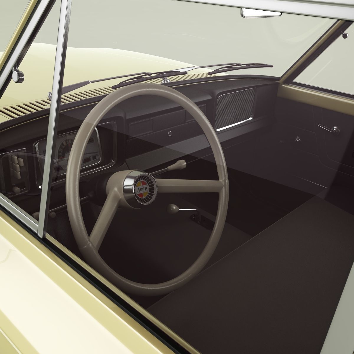 Jeep Wagoneer 1966 3D model_8