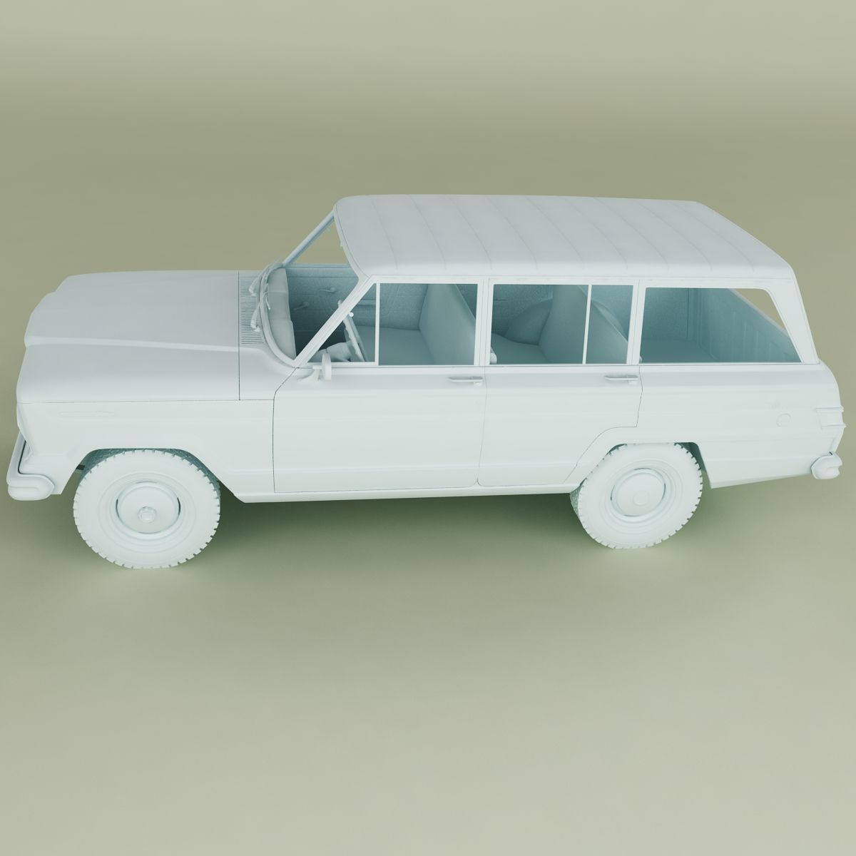 Jeep Wagoneer 1966 3D model_12