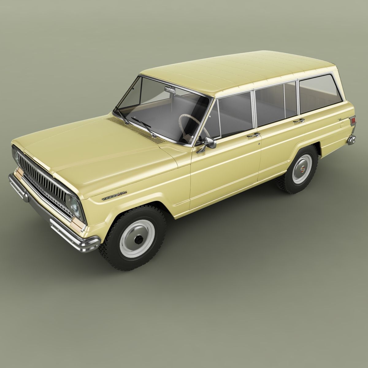 Jeep Wagoneer 1966 3D model_5