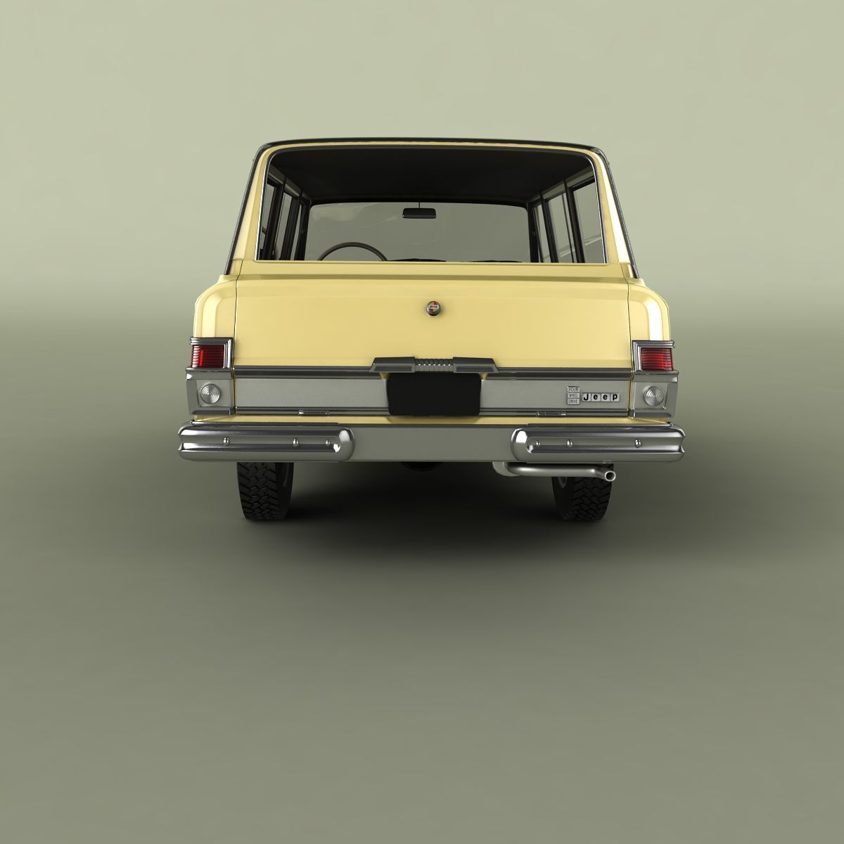 Jeep Wagoneer 1966 3D model_3